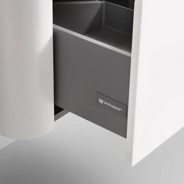 Тумба с раковиной подвесная Black&White Universe 80 см Milk white 925800 (детальная фотография), 80 см