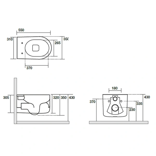 Унитаз подвесной Kerasan Nolita borgogna matt 531475 (детальная фотография), подвесные, встраиваемые