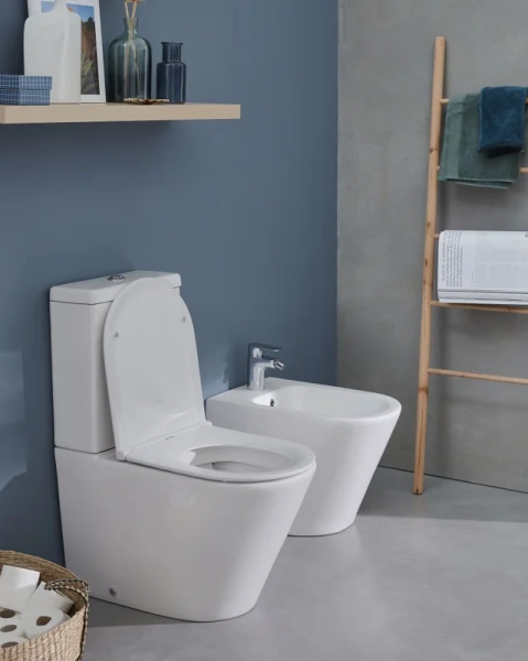 Унитаз компакт Jacob Delafon Rodin+ UJAB102-00 безободковый (детальная фотография), с бачком