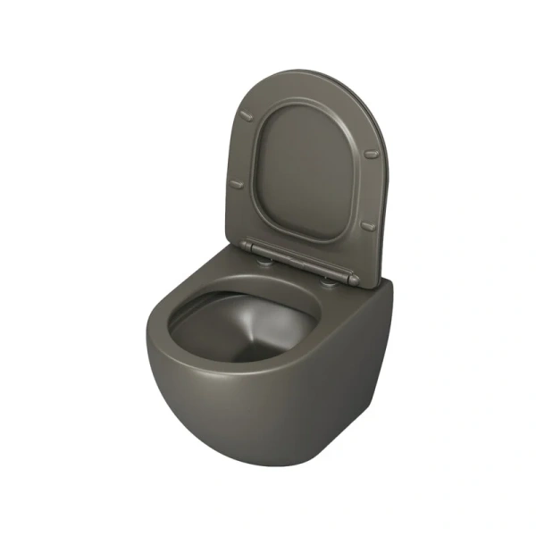 Унитаз подвесной Grossman Color хаки матовый GR-4455GSMS (детальная фотография), современные, hi-tech, круглые