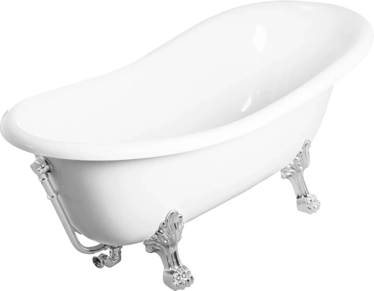 Ванна из искусственного камня Migliore Bella 170х80 см фурнитура хром 23132 (детальная фотография), овальные