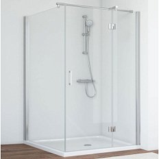 Душевой уголок профиль глянцевый хром стекло прозрачное Vegas-glass