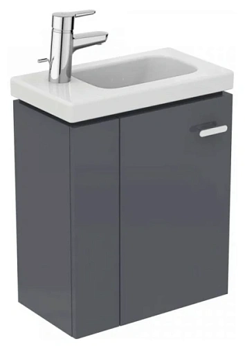 Тумба под раковину подвесная Ideal Standard Connect Space 45 см серая глянцевая, правая - фото 4