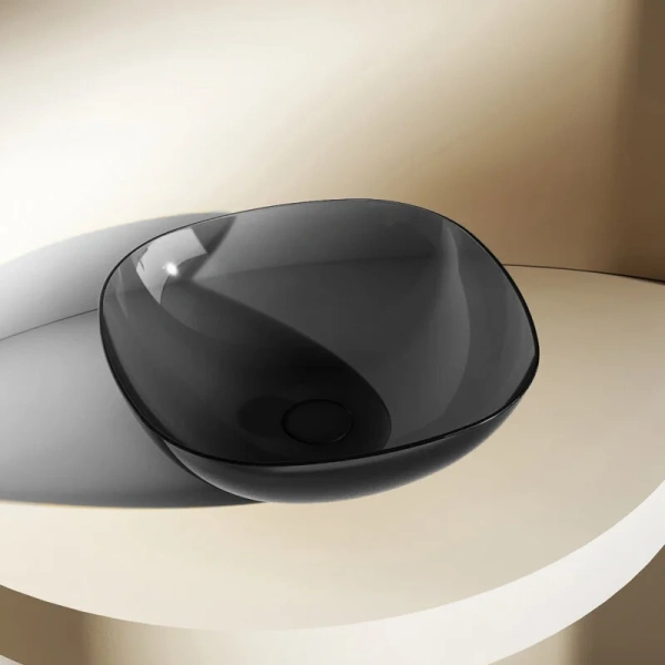 Раковина Abber Kristall 43 см черная AT2806Onyx (детальная фотография)