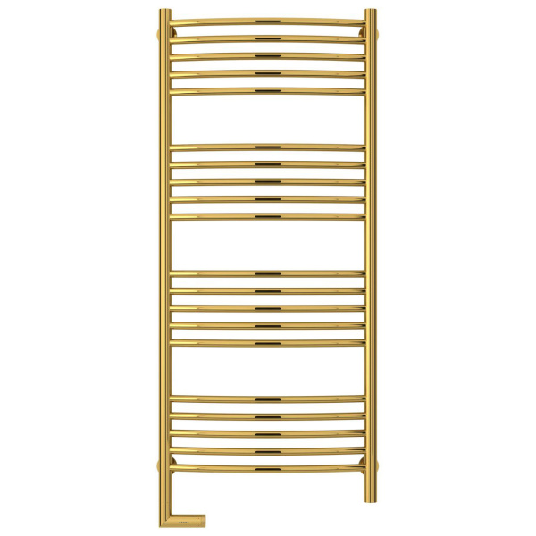 Полотенцесушитель электрический левый, цвет золото перемычка выгнутая Сунержа Богема 2.0 1200х500 03-5202-1250 (детальная фотография), по запросу