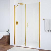 Душевая дверь профиль золотой стекло прозрачное Vegas-glass