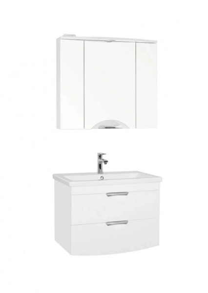 Тумба под раковину подвесная Style Line Жасмин-2 75 см белая ЛС-000010037 (детальная фотография), моноблок