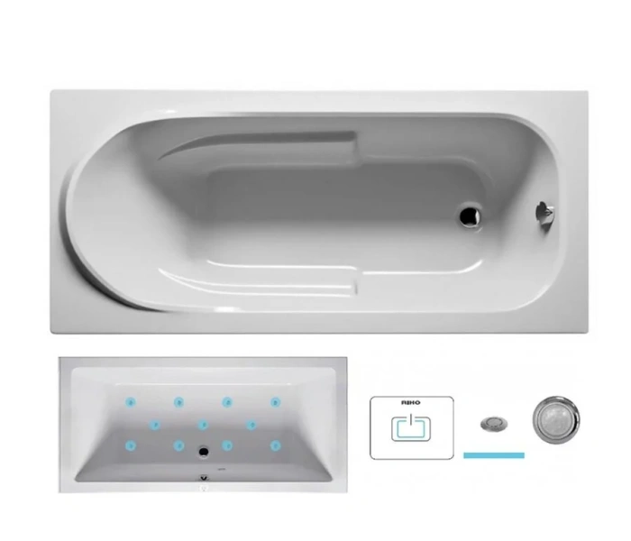 Ванна гидромассажная Riho Columbia 175 x 80 см, AIR BA0400500000000_AIR (детальная фотография)