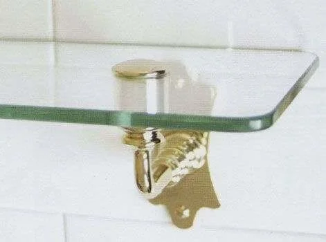 Полка со стеклом для ванной, цвет светлое золото, Devon&Devon Mayfair DD118IN (детальная фотография)