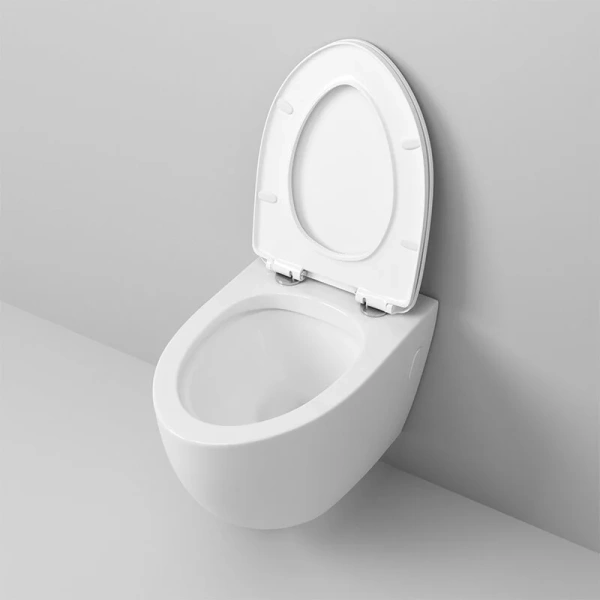 Унитаз подвесной Grossman безободковый GR-4451S (детальная фотография), недорогие, безободковые, сиденье с микролифтом , с антивсплеском