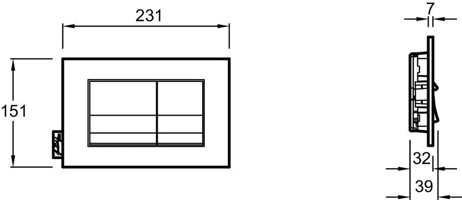 Клавиша смыва Jacob Delafon белая глянцевая E20858-00 (детальная фотография), в наличии