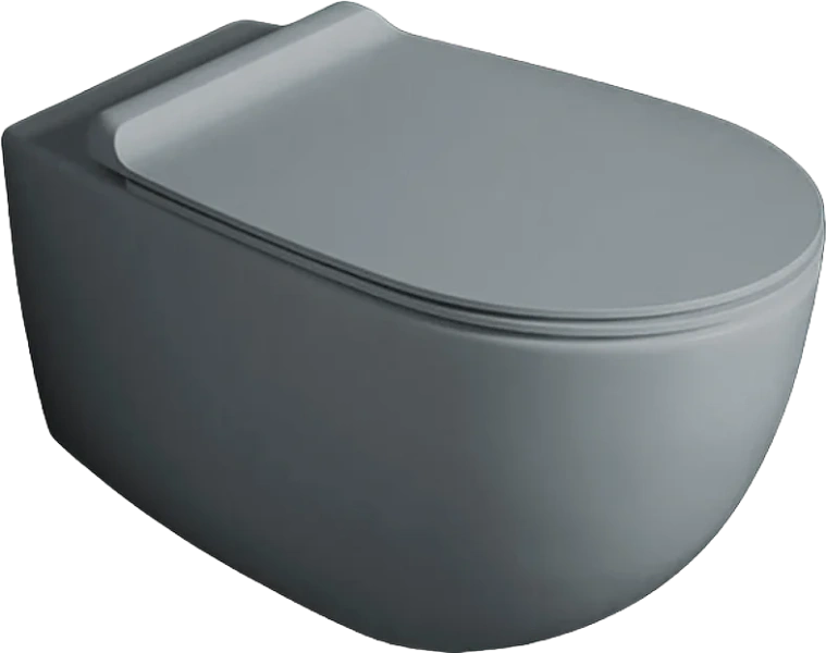 Крышка-сидение с микролифтом Simas Vignoni серая матовая VI004 cemento matt/cr (детальная фотография), в наличии