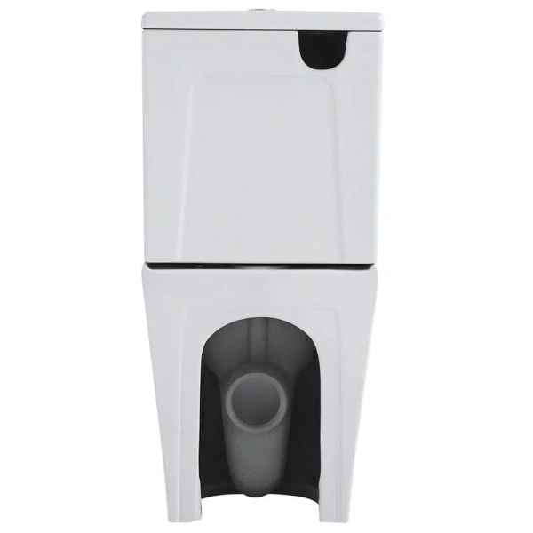 Унитаз компакт Black&White Universe с сиденьем микролифт 7789W (детальная фотография), современные, hi-tech, круглые