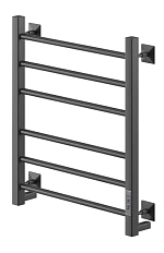 Полотенцесушитель электрический Ника Step 60х40 см черный матовый