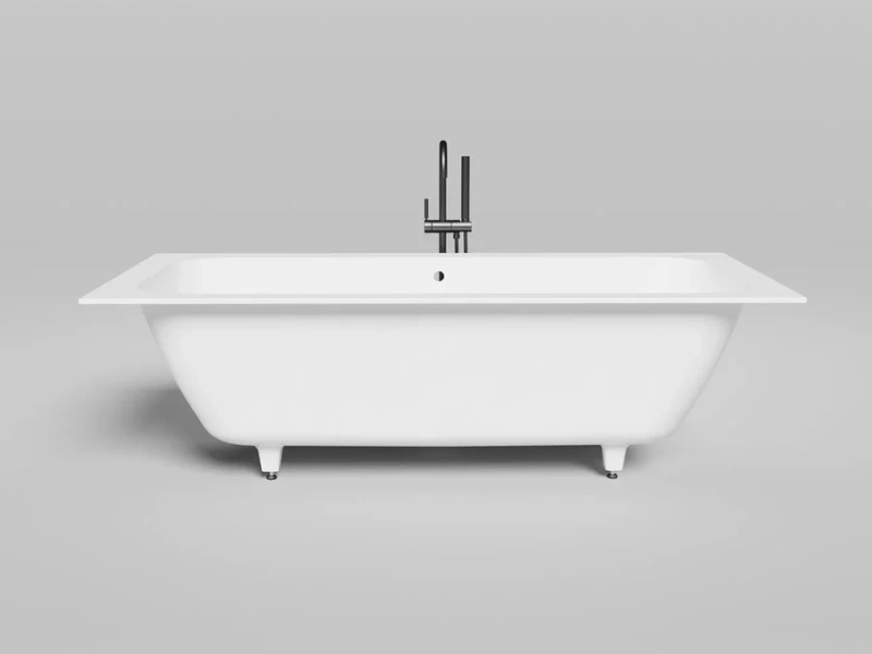 Ванна из искусственного камня Salini Orlando Axis 190 190,5x80 см S-Stone белая матовая 103221M (детальная фотография), современныe, hi-tech