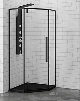 Душевой уголок RGW Stilvoll SV-81B 80х80 см профиль черный, стекло прозрачное