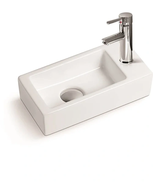 Раковина SantiLine 37 см левосторонняя белая SL-2010L (детальная фотография)