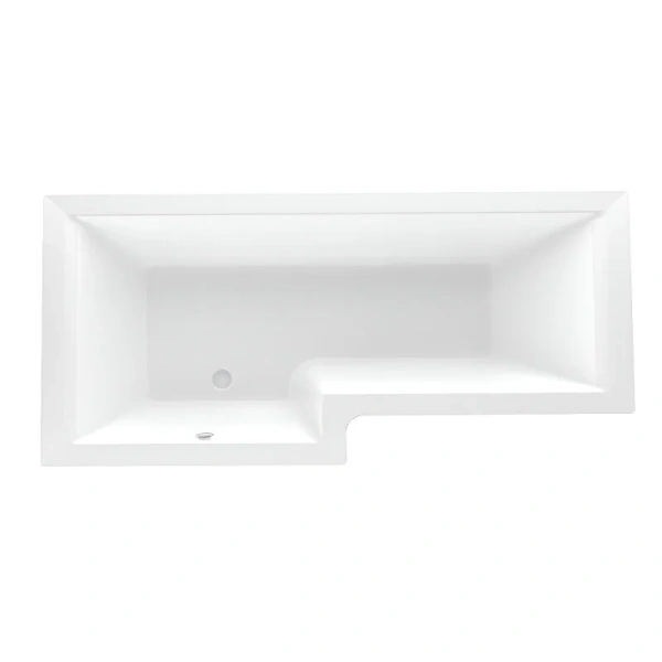 Ванна акриловая 1MarKa Linea 01лин16585лкп/01лин16585пкп, 165 x 85 см, левая/правая, цвет белый (детальная фотография), асимметричные