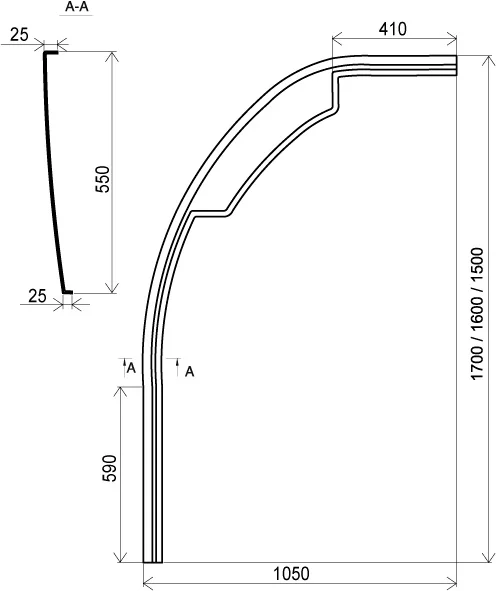 Панель Ravak Rosa I 140 L/R (детальная фотография), в наличии, нет в наличии index_1