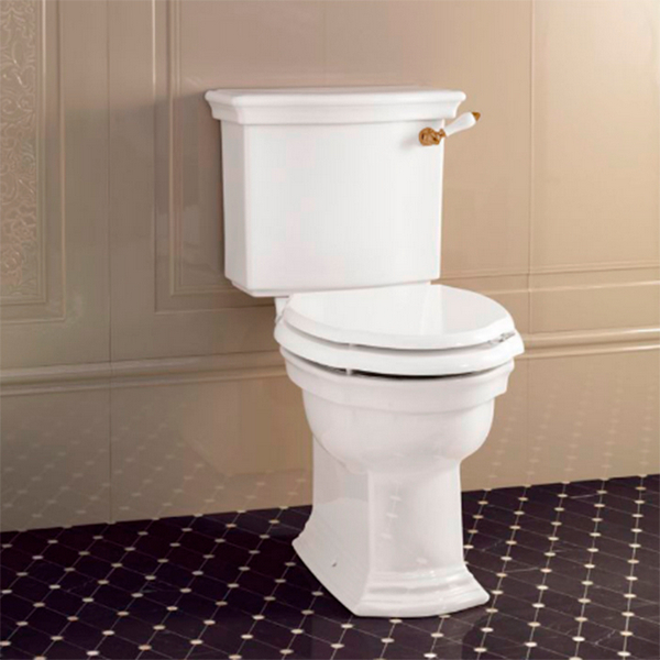 Унитаз компакт Devon & Devon Westminster IBWC круглый (детальная фотография), с вертикальным выпуском в пол, с горизонтальным, прямым выпуском, с прямым выпуском