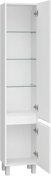 Шкаф-пенал Brevita Victory 35 см белый, правый VIC-05035-010R (детальная фотография), подвесные, напольные