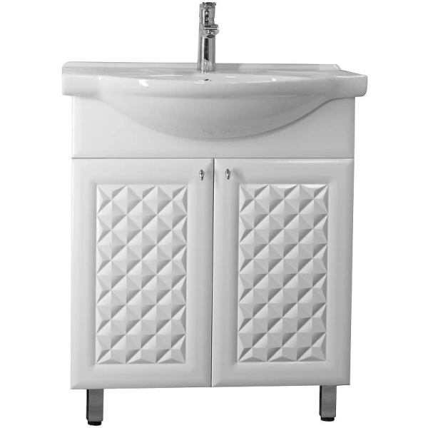 Тумба с раковиной напольная Style Line Канна ЛС-00002283 76 см с дверцами (детальная фотография), современная, hi-tech