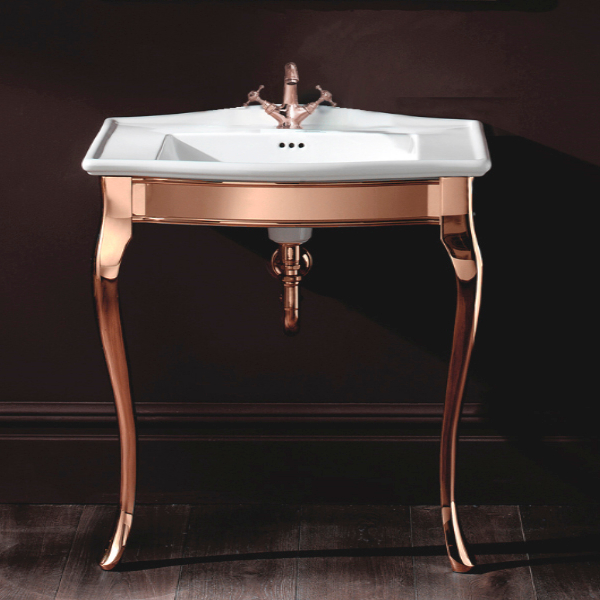 Раковина консоль Devon & Devon Westminster IBLI(1)F 70 см 1 отверстие под смеситель (детальная фотография), классические, ретро