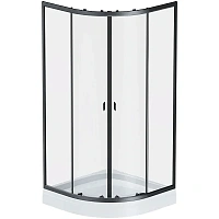 Душевой уголок Am.Pm X-Joy 90x90 см с поддоном, черный профиль
