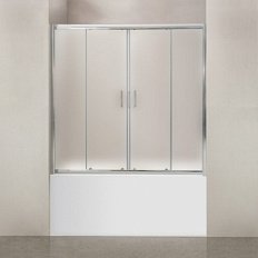 Шторка для ванны BelBagno Uno 150х145 см стекло рифленое