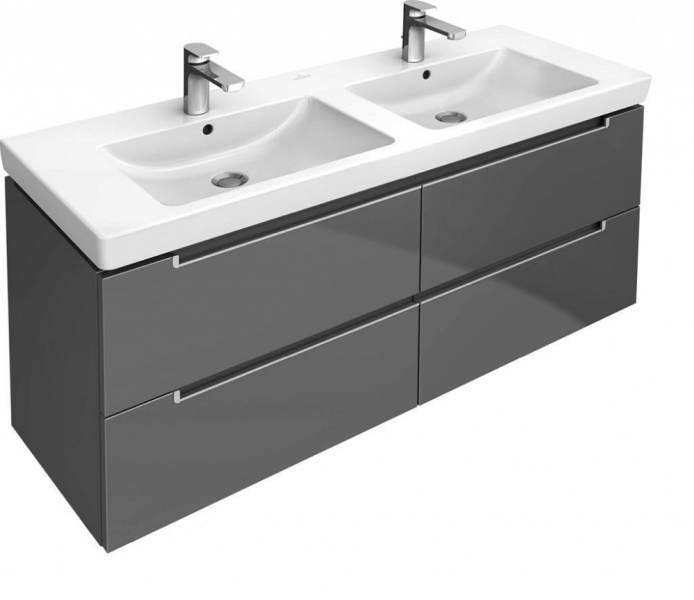 Раковина двойная Villeroy&Boch Subway 2.0 7175D0 (детальная фотография), подвесные, накладные (на столешницу), пристенные