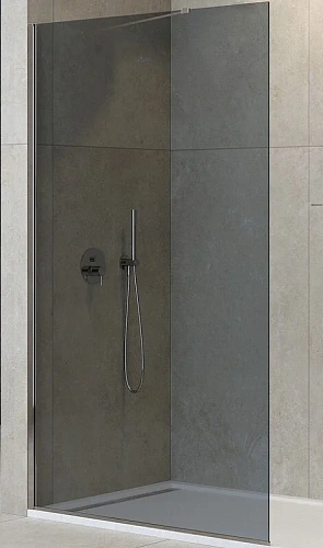 Душевая перегородка Cezares Liberta 120 см стекло графит, профиль хром - фото 5