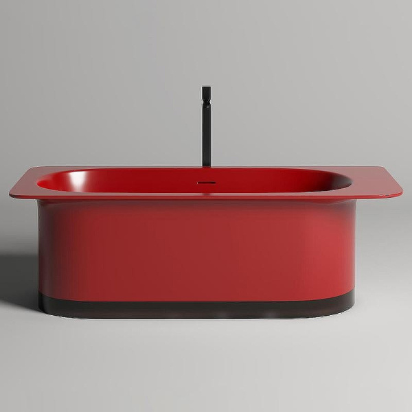 Ванна из искусственного камня Salini Ninfea 180x82 см RAL полностью 102721MF (детальная фотография), современныe, hi-tech