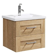 Тумба под раковину подвесная Aqwella Фостер 60 см дуб сонома