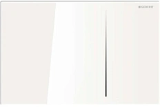 Смывная клавиша для двойного смыва, стекло, белый/алюминий, Geberit Sigma 70