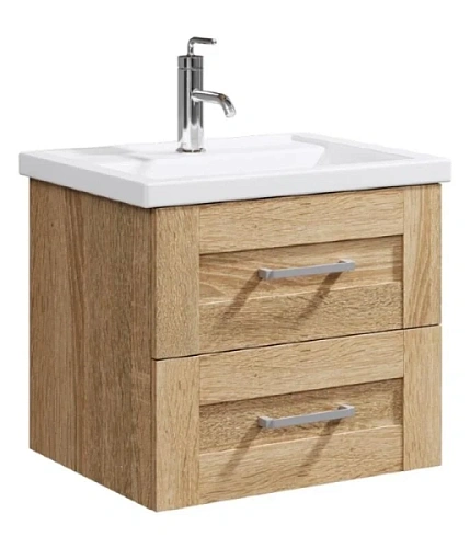 Тумба под раковину подвесная Aqwella Фостер 60 см дуб сонома - фото 1