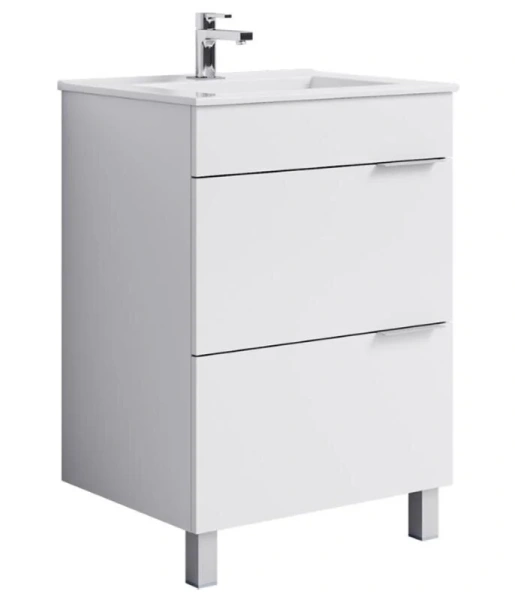 Тумба с раковиной напольная Aqwella Бриг Br.01.06/2/W 60 см с двумя ящиками (детальная фотография)