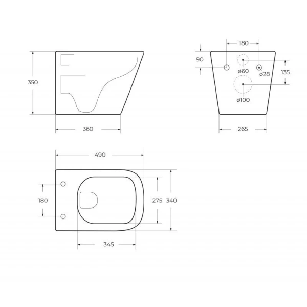 Унитаз подвесной BelBagno Ardente-R безободковый BB520CHR/SC (детальная фотография), подвесные, встраиваемые