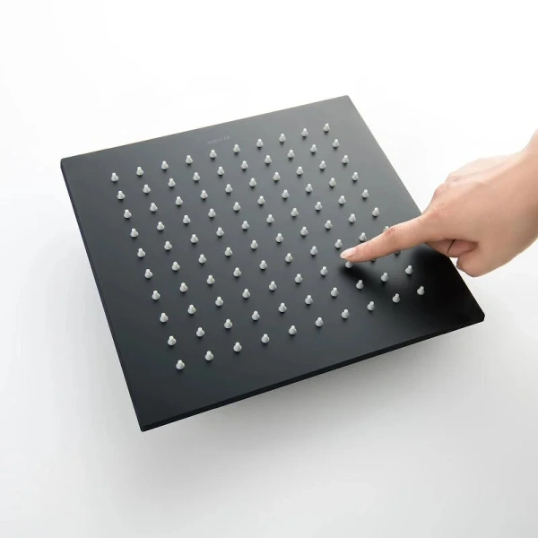 Верхний душ Акватек черный матовый AQ2077MB (детальная фотография), черные