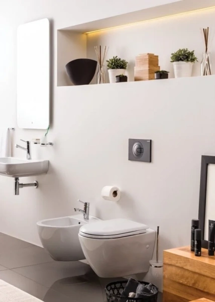 Унитаз подвесной Creavit Free белый глянец FE320-00CB00E-0000 (детальная фотография), современные, hi-tech, круглые