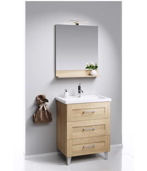 Тумба под раковину напольная Aqwella Фостер 70 см дуб сонома FOS01073DS (детальная фотография), современная, hi-tech, лофт