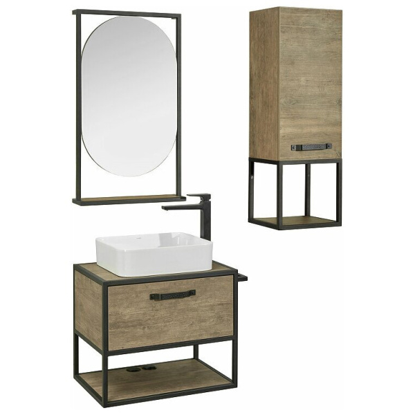 Тумба под раковину подвесная Акватон Лофт Фабрик 65 см дуб кантри 1A242301LTDY0 (детальная фотография), в наличии