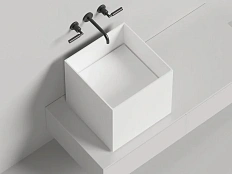 Раковина Salini Armonia Square 03 45 см белый матовый