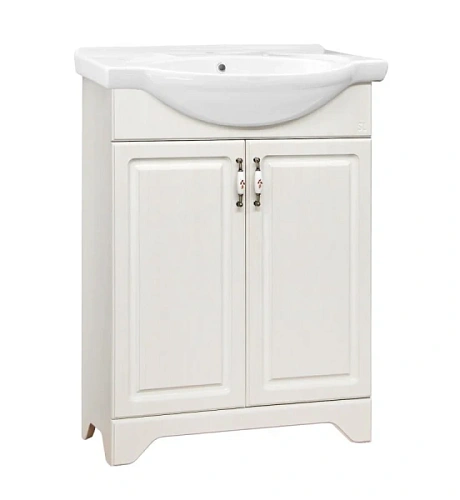 Тумба под раковину напольная Style Line Олеандр-2 62 см рельеф пастель - фото 1