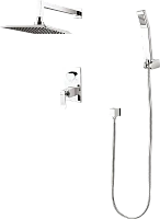 Душевой комплект Lemark Contest хром/белый