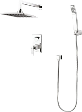 Душевой комплект Lemark Contest хром/белый