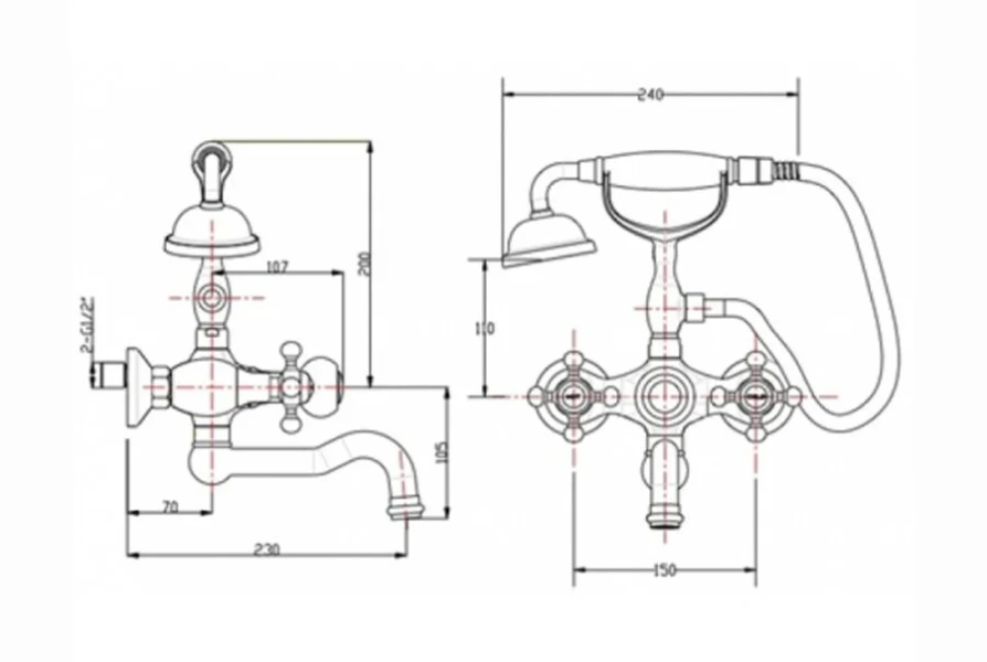 Смеситель для ванны Timo Nelson золото 1944YCR gold (детальная фотография), для ванны