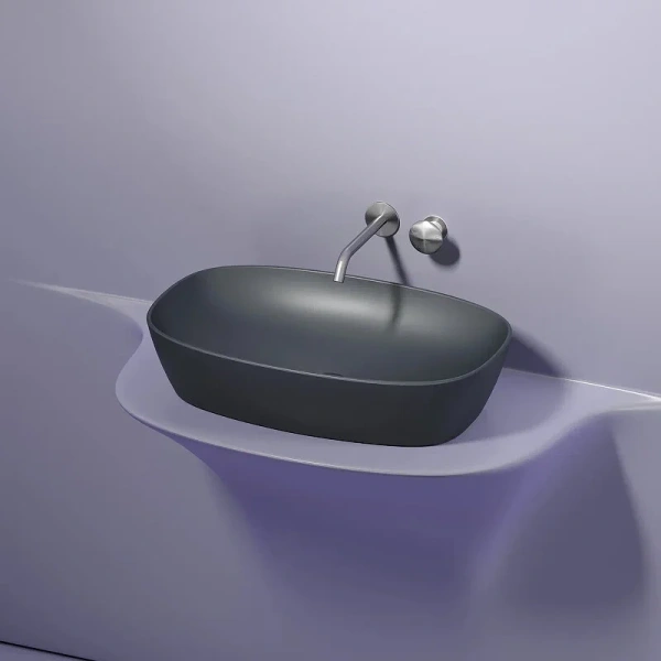 Раковина Ceramica Nova Element 60 см темный антрацит CN6049MDH (детальная фотография), одинарные