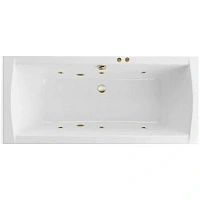 Ванна гидромассажная Excellent Aquaria Lux Soft 180 x 80 см, белый/бронза, WAEX.AQU18.SOFT.BR