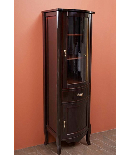 Шкаф-пенал, петли справа, стекло прозрачное, La Beaute Nora CNO.Dx - фото 14