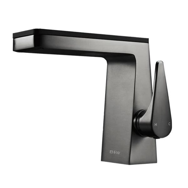 Смеситель для раковины Black&White Universe оружейная сталь 7330U (детальная фотография)